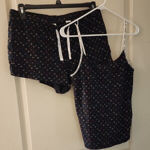 Calvin Klein Tank Top With Bra and Shorts Sleep Set with Pattern